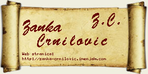 Žanka Crnilović vizit kartica